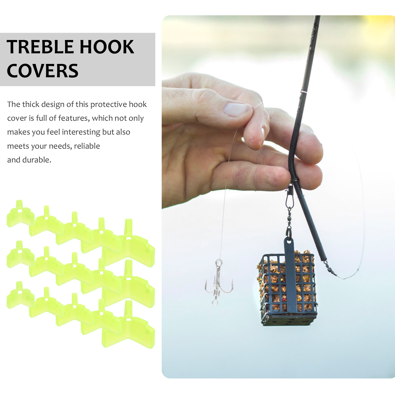 100 Stück Drehhaken-Schutzhüll – Fishing Hook Treble Bewertung und Preis